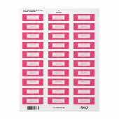 Hübsch in Pink Yarrow, Floral Return Address Label (Vorne)