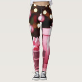 Hübsch in pinkfarbenen Leggings zu Weihnachten (Vorderseite)