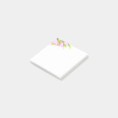 Hübsch in rosa Aquarellfarben Blume Post-it Klebezettel (angewinkelt)