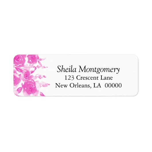 Hübsch in rosa Aquarellfarben Rose (Vorne)