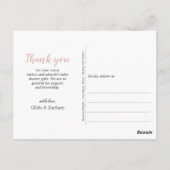 Hübsch in rosa B&W Foto Geburtsankündigung Postkarte (Rückseite)