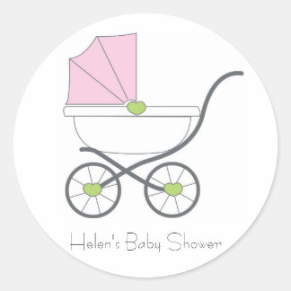 Hübsch in rosa Babydusche Gefallen Aufkleber