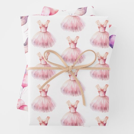 Hübsch in rosa Ballettkleid Geschenkpapier Set (Beispiel)
