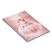 Hübsch in rosa Ballettkleid Notizblock (Rechte Seite)