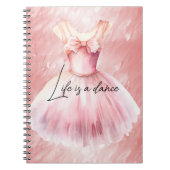 Hübsch in rosa Ballettkleid Notizblock (Vorderseite)