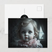 Hübsch in Rosa, blonde Hair Doll Postkarte (Vorne/Hinten)