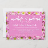 Hübsch in rosa Blume Hochzeit Einladung (Vorderseite)