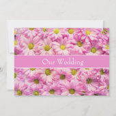 Hübsch in rosa Blume Hochzeit Einladung (Rückseite)