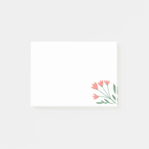 Hübsch in rosa Blume Nachhinweise Post-it Klebezettel