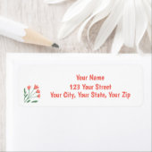 Hübsch in rosa Blume Rücksendeadresse (Insitu)