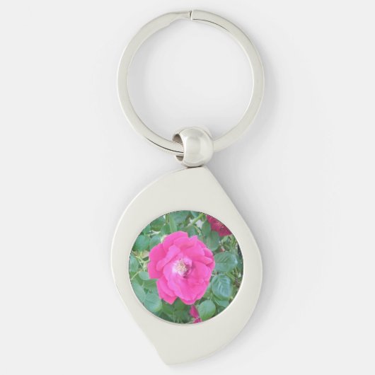 Hübsch in rosa Blume Schlüsselanhänger (Vorderseite)