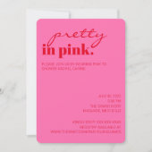 Hübsch in rosa Brautparty Einladung (Vorderseite)