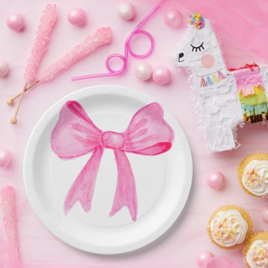 Hübsch in rosa Brautparty-Papierplatte Pappteller (Party)