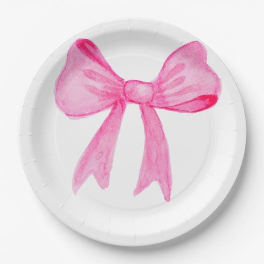 Hübsch in rosa Brautparty-Papierplatte Pappteller (Vorderseite)