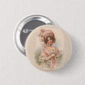 Hübsch in rosa button (Vorne & Hinten)