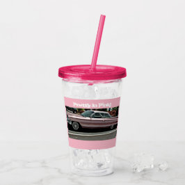 Hübsch in rosa Cadillac Acrylcup Acryltrinkbecher
