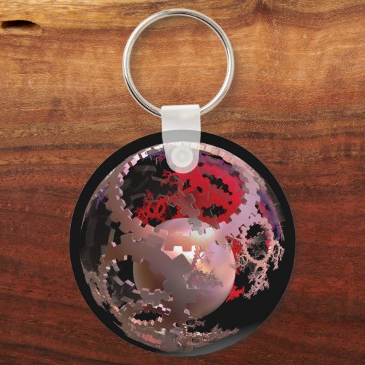 Hübsch in rosa Cogs Schlüsselanhänger (Vorderseite)