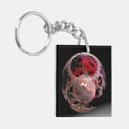 Hübsch in rosa Cogs Schlüsselanhänger (Vorderseite links)