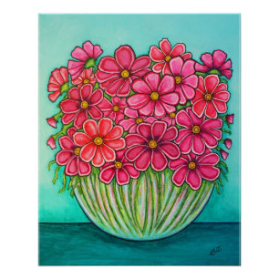 Hübsch in Rosa Cosmos Print von Lisa Lorenz Poster