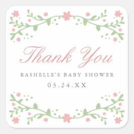 Hübsch in Rosa Danke Stickers