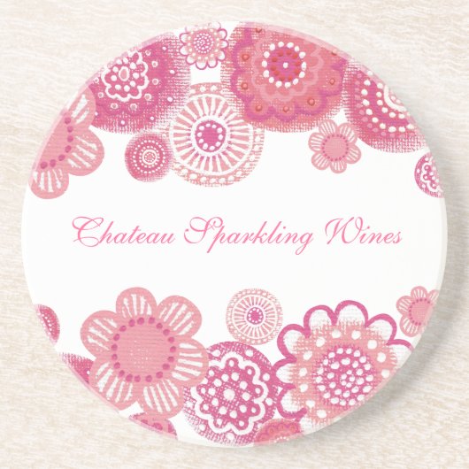 Hübsch in rosa eleganten Werbeartikeln Getränkeuntersetzer (Vorne)