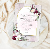 Hübsch in Rosa, florale Hochzeit Einladung