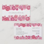Hübsch in rosa, floralfarbene Pearl Custom Busines Visitenkarte (Vorne/Hinten)