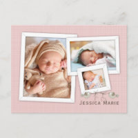 Hübsch in rosa Foto Gerahmte Geburtserklärung