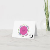 Hübsch in rosa Geburtstagskarte Karte (Rückseite)