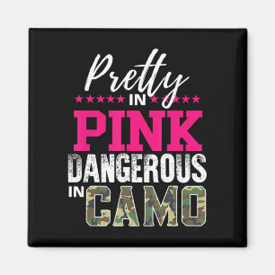 Hübsch in rosa gefährlich bei der Jagd auf Camoufl Magnet