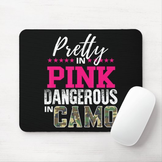 Hübsch in rosa gefährlich bei der Jagd auf Camoufl Mousepad (Mit Mouse)