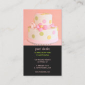 Hübsch in rosa Hochzeitskuchen Visitenkarte (Rückseite)
