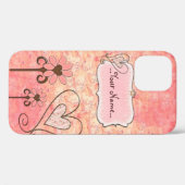 Hübsch in rosa Individuelle Name Case-Mate iPhone Hülle (Rückseite (Horizontal))