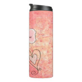 Hübsch in rosa Individuelle Name Thermosbecher (Nach rechts gedreht)