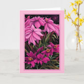 Hübsch in rosa karte (Gelbe Blume)