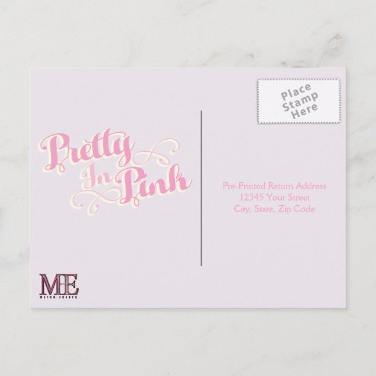 Hübsch in rosa Kinderdusche, RSVP-Karten Einladungspostkarte (Rückseite)