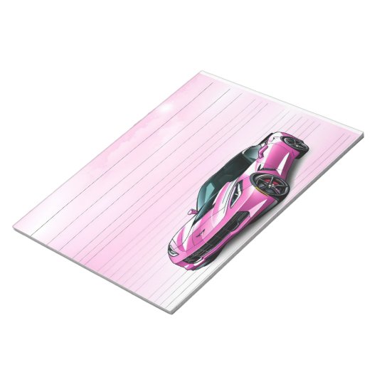 Hübsch in rosa Korvette Notepad Notizblock (angewinkelt)