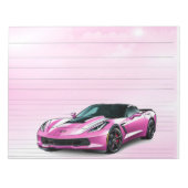 Hübsch in rosa Korvette Notepad Notizblock (Vorderseite)