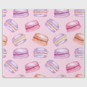 Hübsch in rosa Macarons Geschenkpapier (Flach)