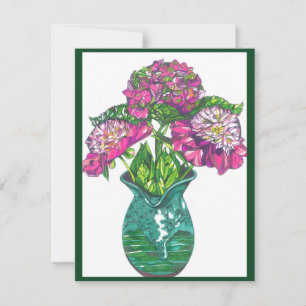 Hübsch in rosa mitteilungskarte