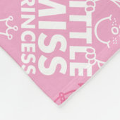 Hübsch in rosa Muster | Monogramm Fleecedecke (Ecke)