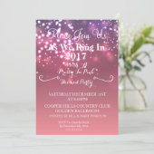 Hübsch in rosa neue Party Einladung (Stehend Vorderseite)