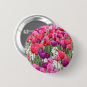 Hübsch in rosa Petalen Button (Vorne & Hinten)