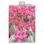Hübsch in rosa Petalen Flachmann (Rückseite)