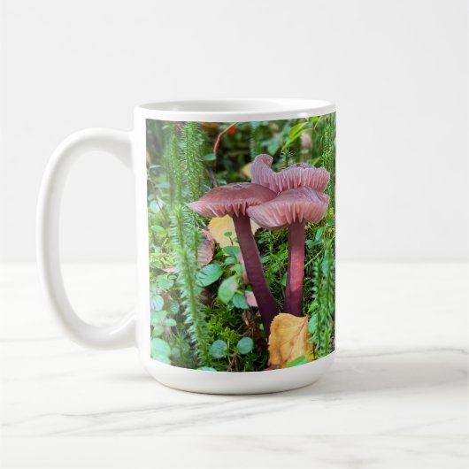Hübsch in rosa Pilzen - 15 oz. Mug Kaffeetasse (Links)