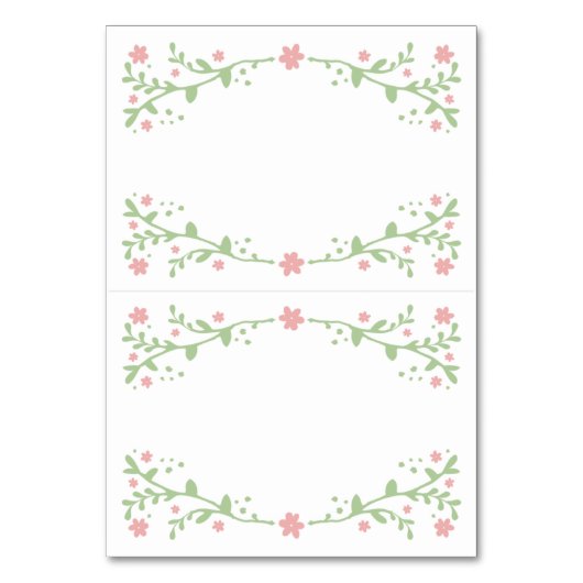 Hübsch in rosa Platzkarten für abklappbare Tabelle Tischnummer (Vorderseite)