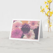 Hübsch in rosa Polterabend Grußkarte Karte (Gelbe Blume)