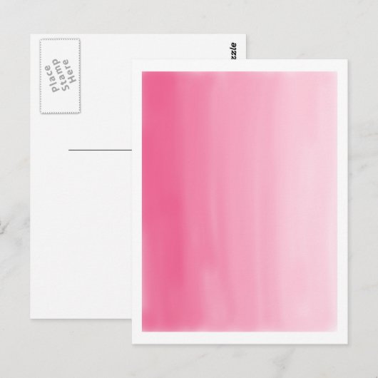 Hübsch in rosa Postkarte (Vorne/Hinten)