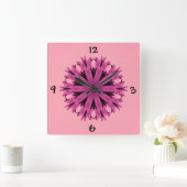 Hübsch in rosa quadratische wanduhr (Zuhause)
