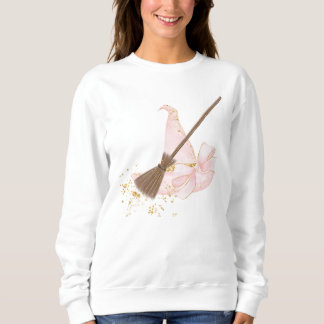 Hübsch in Rosa, Rosa, Hut und Broom, Sweatshirt